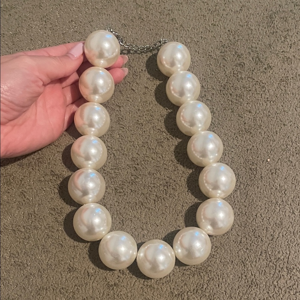 Large White Pearl Necklace